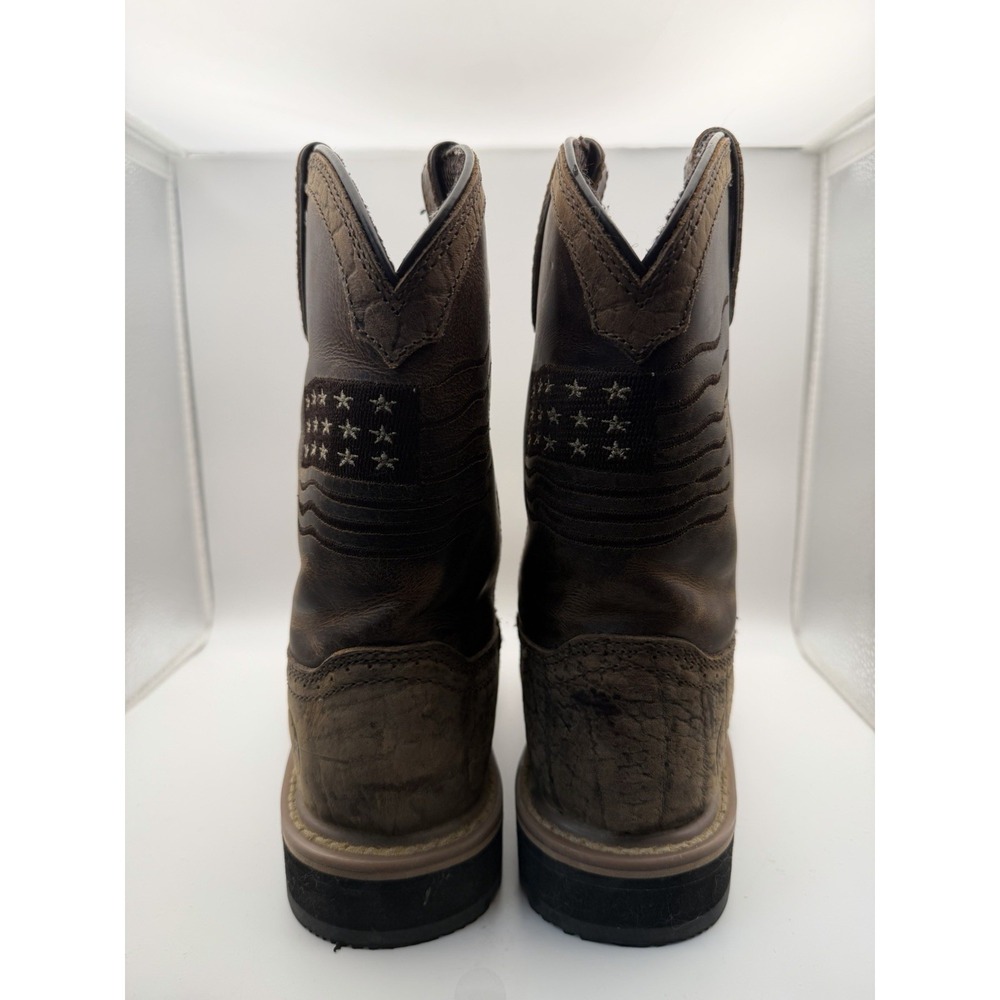 Hoss Men's Brown Pull-On Boots Slip Resistant Rubber Outsole US 6 EU 37 - Picture 3 of 11